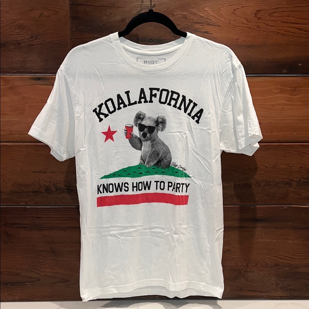 🔥‼️Riot Society White 'Koalafornia' Short Sleeve Tee‼️🔥